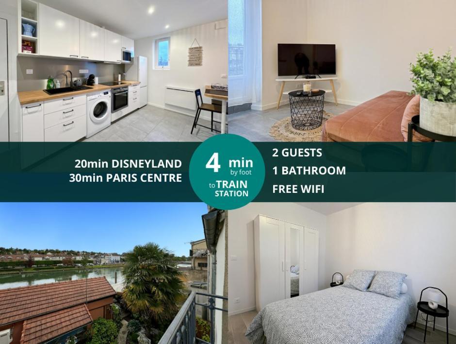 Le Cosy Lagny - Appartement Cosy Avec Balcon Vue Sur Marne Екстериор снимка